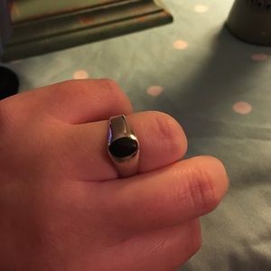 Onyx in Silver Ring 7